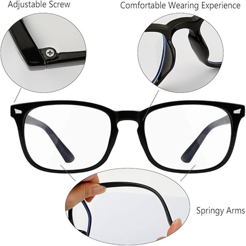 Computer Gaming Glasses, Minimalist Glasses Stylish Glasses, Casual Large Square Frame Glasses Trends, Fashion Accessories, Christmas gift idea