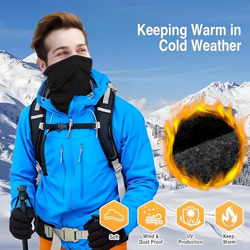 Winter Neck Gaiter, Windproof Face Cover, Fleece Face Mask Scarf for Cold Weather Sport, Sports & Outdoor Clothes Accessories for Men & Women, Christmas Gift