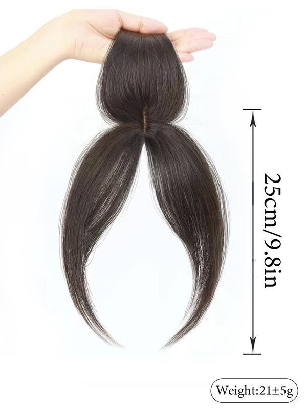 25cm 9.8inch Short Straight Bangs Wig,  Natural Fluffy Synthetic Hair Extensions, Synthetic Hairpiece for Daily Use