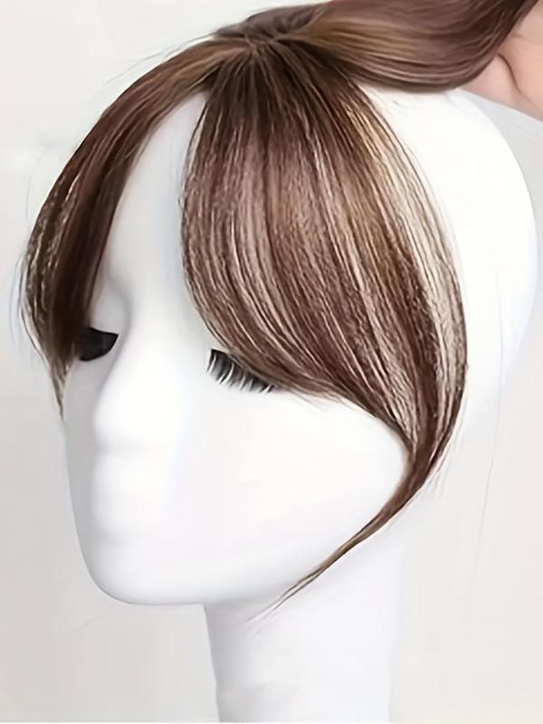 25cm 9.8inch Short Straight Bangs Wig,  Natural Fluffy Synthetic Hair Extensions, Synthetic Hairpiece for Daily Use