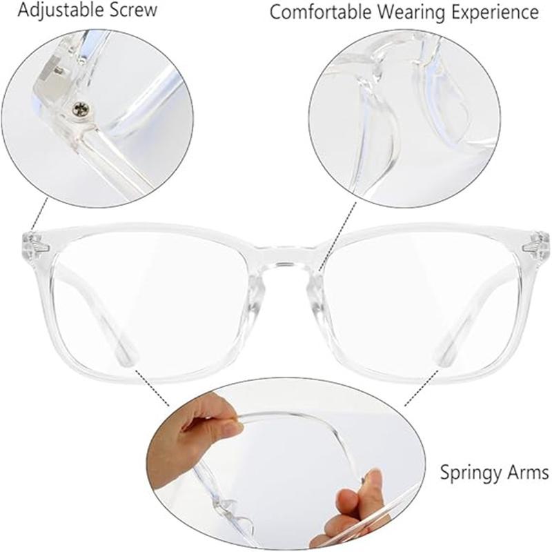 Computer Gaming Glasses, Minimalist Glasses Stylish Glasses, Casual Large Square Frame Glasses Trends, Fashion Accessories, Christmas gift idea