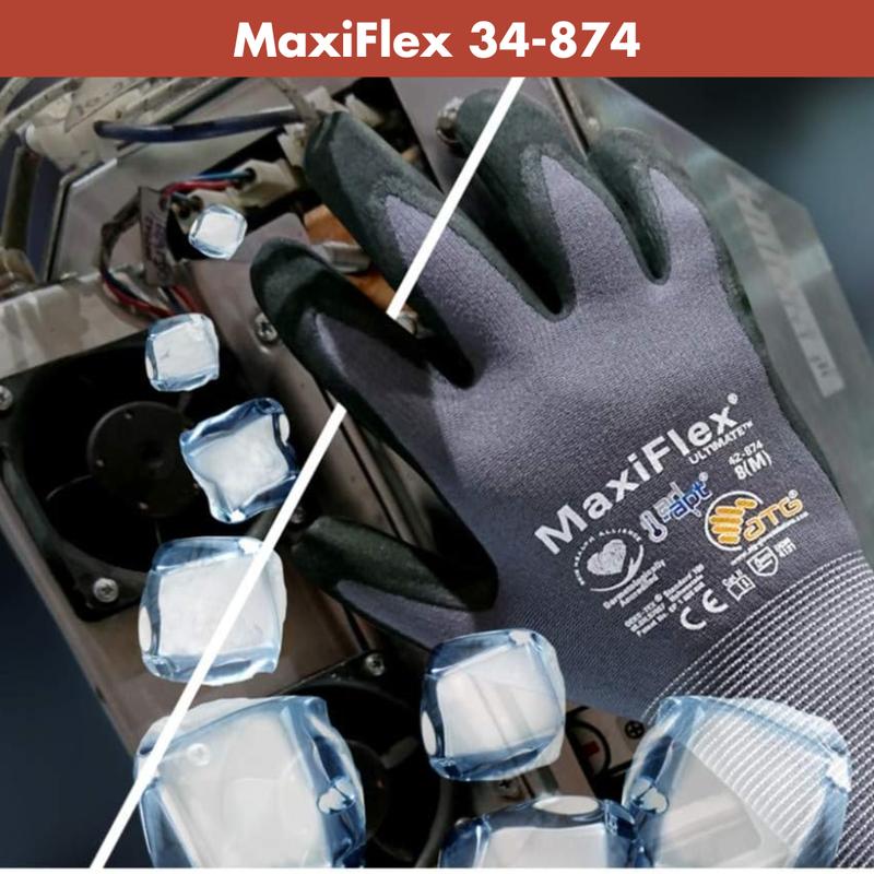 12 Pares MaxiFlex Guantes de Construcción - MaxiFlex Gloves For Men - Showa Atlas 300 Work Gloves - Guantes Para Trabajo