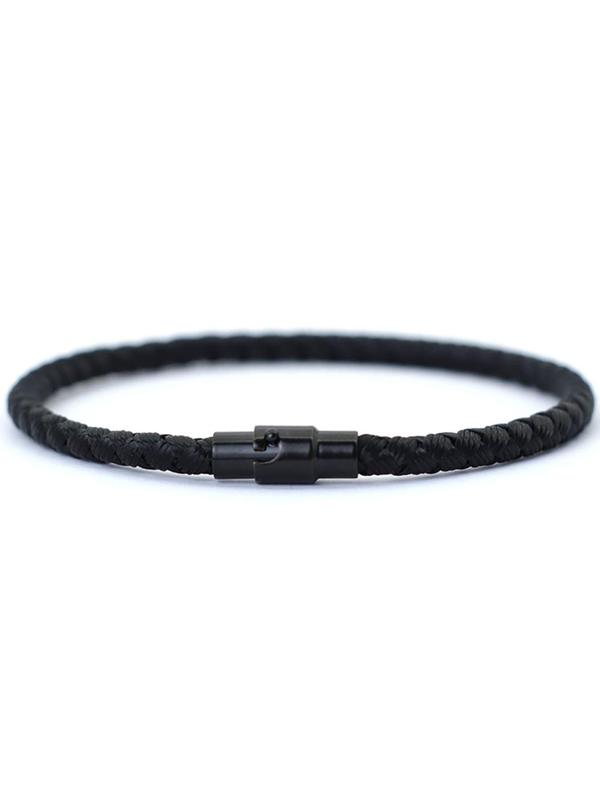 Magnetic Buckle Design Braided Bracelet, Simple Style Plain Color Bracelet for Men & Women, Fashion Accessories for Daily Wear