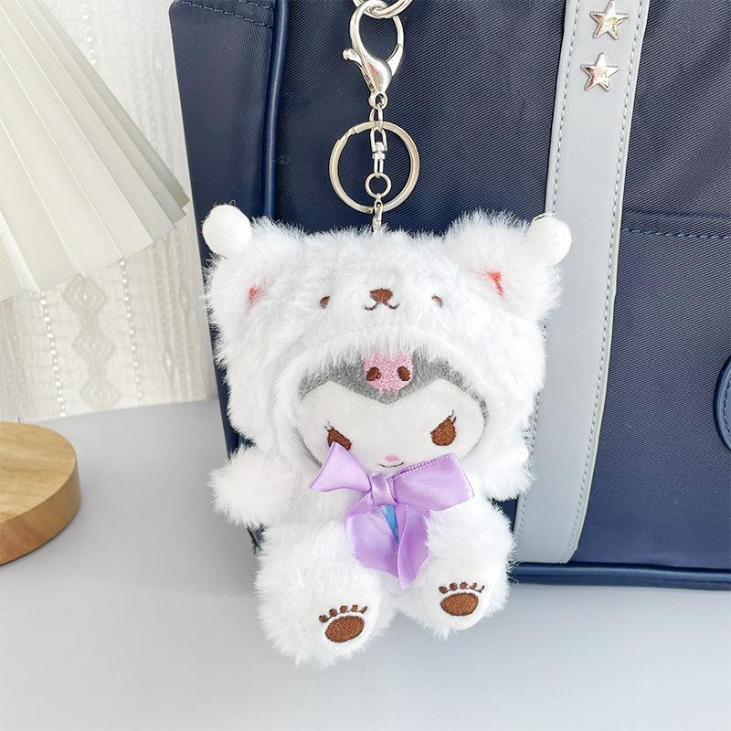 Sanrio Cute Cartoon Plush Toy Pendant, Kawaii Plush Keychain, Plush Toy Pendant for Phone, Backpack, Bag, Phone Accessories for Women & Girls