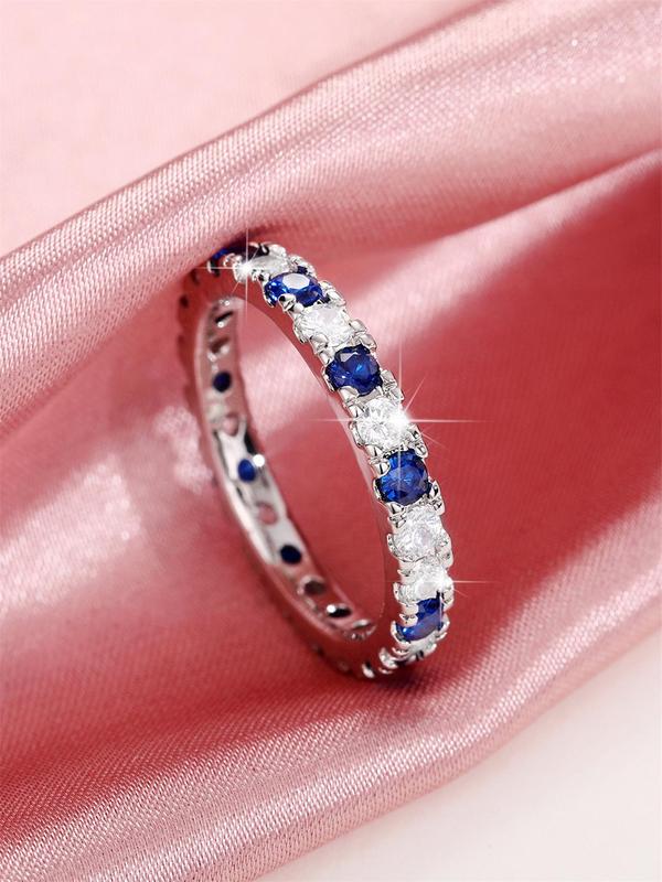 Women's Elegant Rhinestone Decorated Ring, Exquisite Trendy Graceful Wedding Engagement Ring, Fashionable Jewelry for Women As Gift