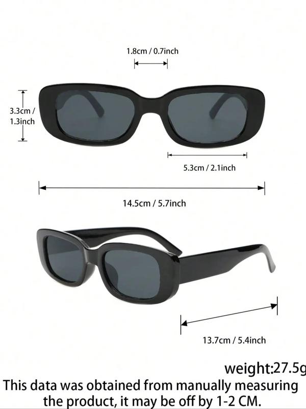 Unisex Minimalist Sunglasses (4 Pairs), Vintage Trendy Sunglasses for Everyday Use, Fashion Accessories for Outdoor Activities