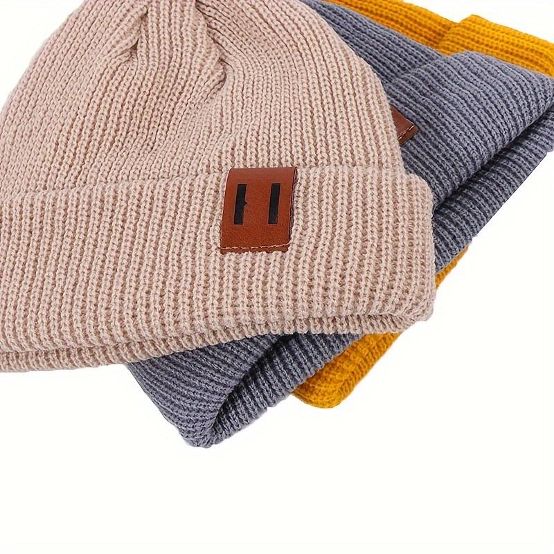 1PCS Solid Color Warm Knitted Brimless Hat, Neutral Elastic Knitted Hat, Simple Breathable Knitted Hat, Suitable For Daily Wear, Shopping, Holiday Travel, Birthday Gifts, Unisex Novel Brimless Beanie, Autumn And Winter Clothing Accessories