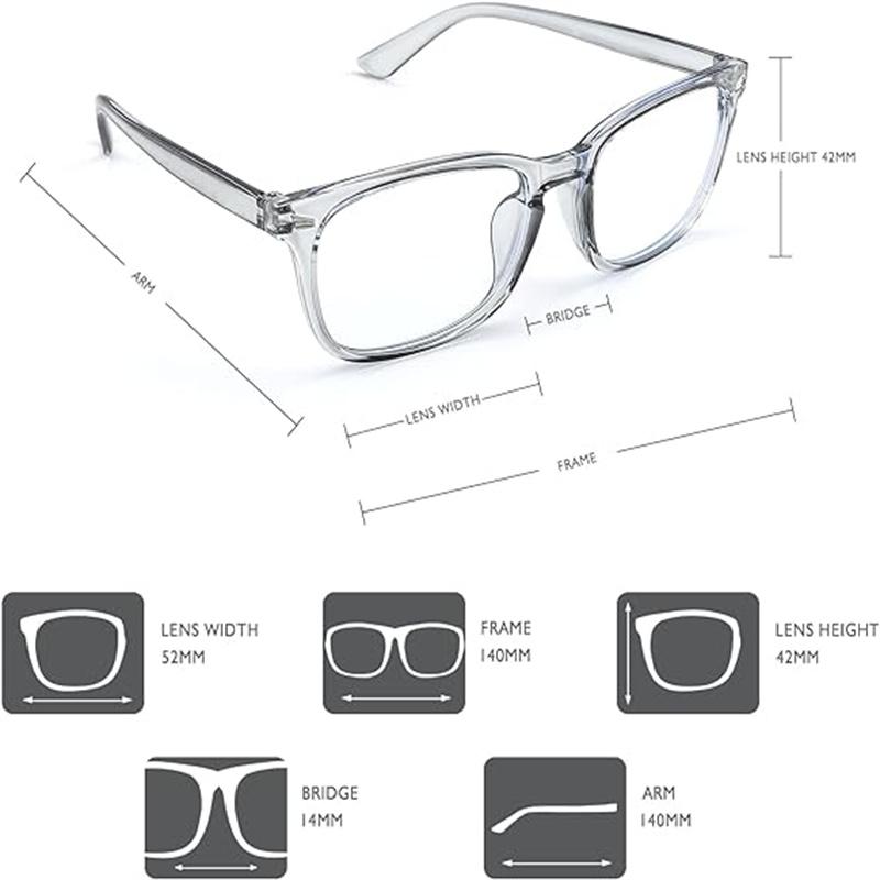 Computer Gaming Glasses, Minimalist Glasses Stylish Glasses, Casual Large Square Frame Glasses Trends, Fashion Accessories, Christmas gift idea