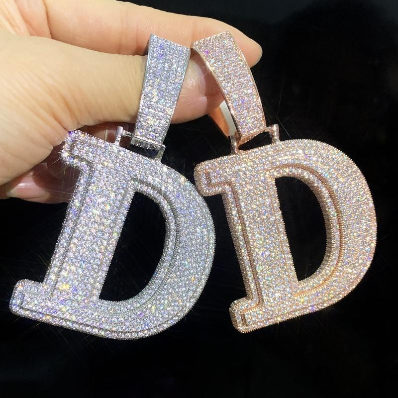 Large Letter Zirconia Alphbet Pendant for DIY Hip Hop Couple - Fashion Accessory