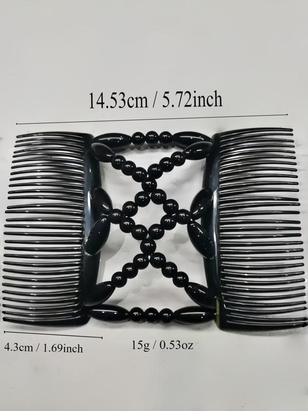 Women's Elegant Beaded Design Hair Comb, Exquisite Trendy Hair Clip, Chic Hair Accessories for Hairstyle Decor