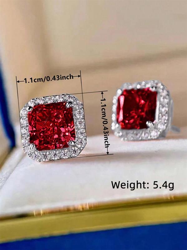 Fashion Elegant Rhinestone Decorated Stud Earrings, Luxury Jewelry, Casual Jewelry for Women, Trendy Accessories for Party and Daily Life