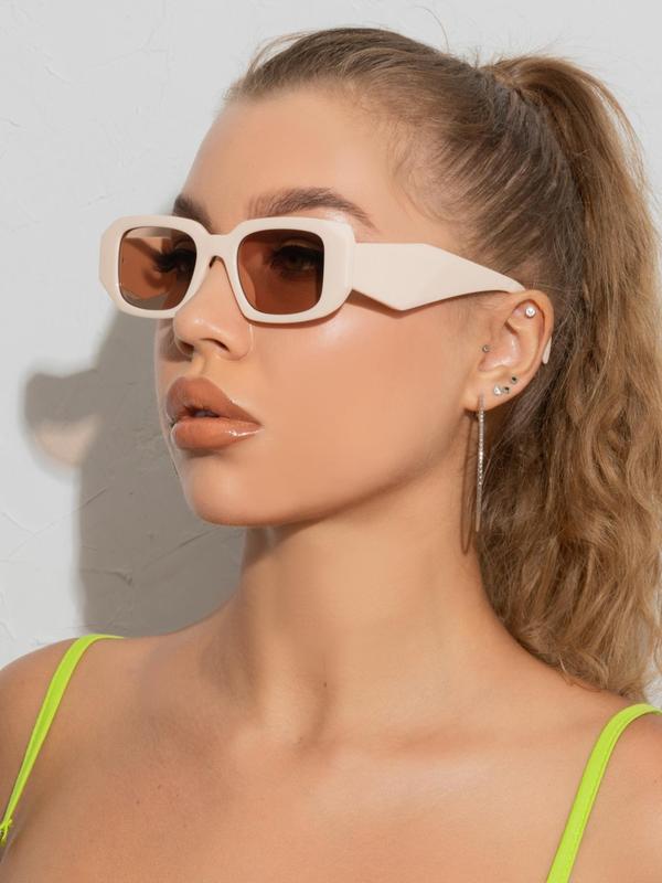 Plastic Square Frame Sunglasses As Gift, Minimalist Fashionable Sunglasses, Cool Versatile Sunglasses for Everyday Use