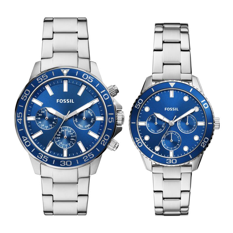 Fossil Men's His and Hers Multifunction, Stainless Steel Watch