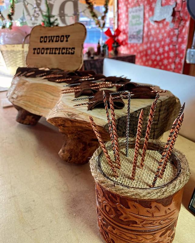 Stainless Steel Copper Cowboy Toothpicks - Western Charm Hat Accessories