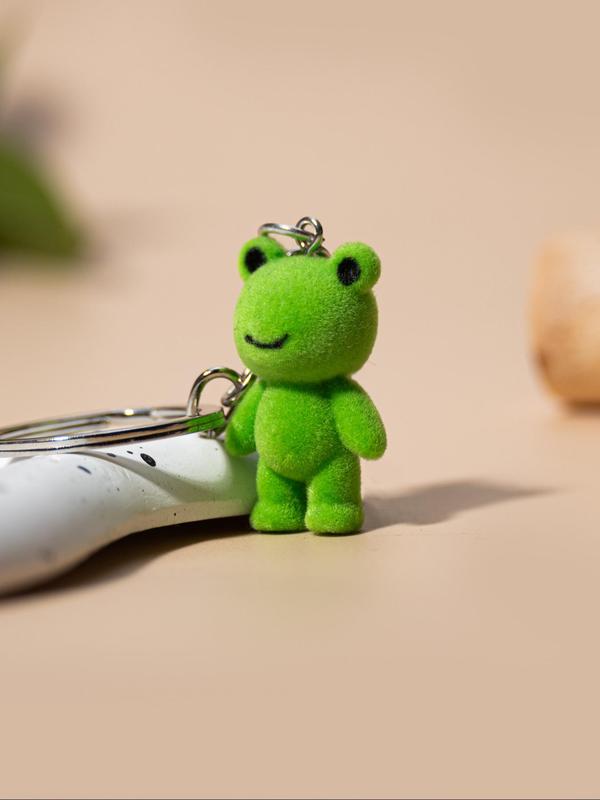 Cute Frog Design Keychain, 2024 New Style Novelty Bag Charm, Fashion Accessories for Women & Men for Daily Decoration, Keychain for Car, Key, Car Stuff