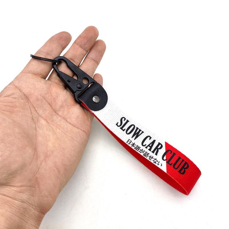 Car Keychain, Car Key Holder, Slow Car Club Pattern Car Key Ring, Universal Car Interior Decoration Accessories (1 Count)