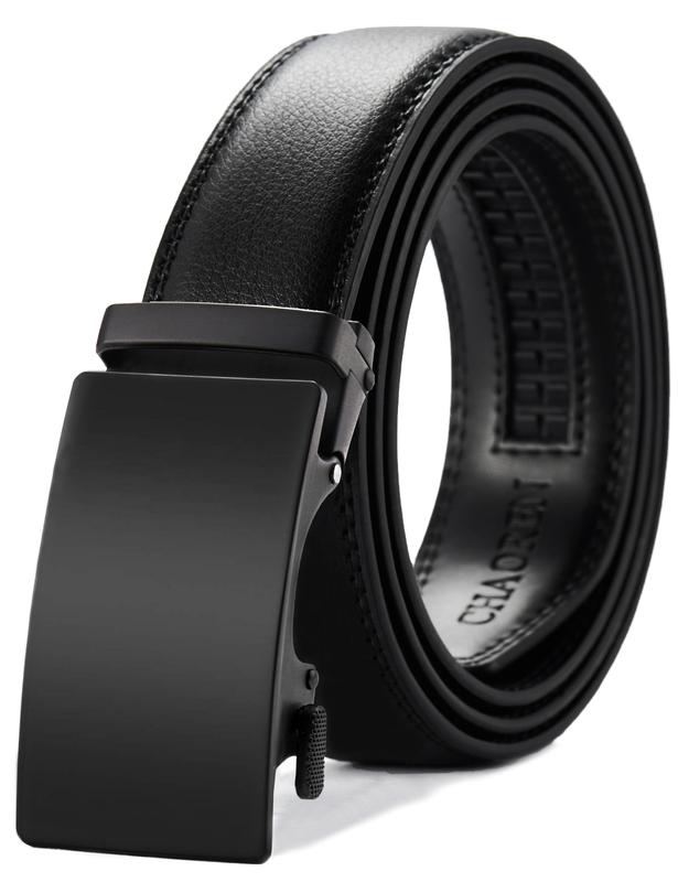 Men's Dress Leather Ratchet Belt - 35mm, Comfortable & Adjustable