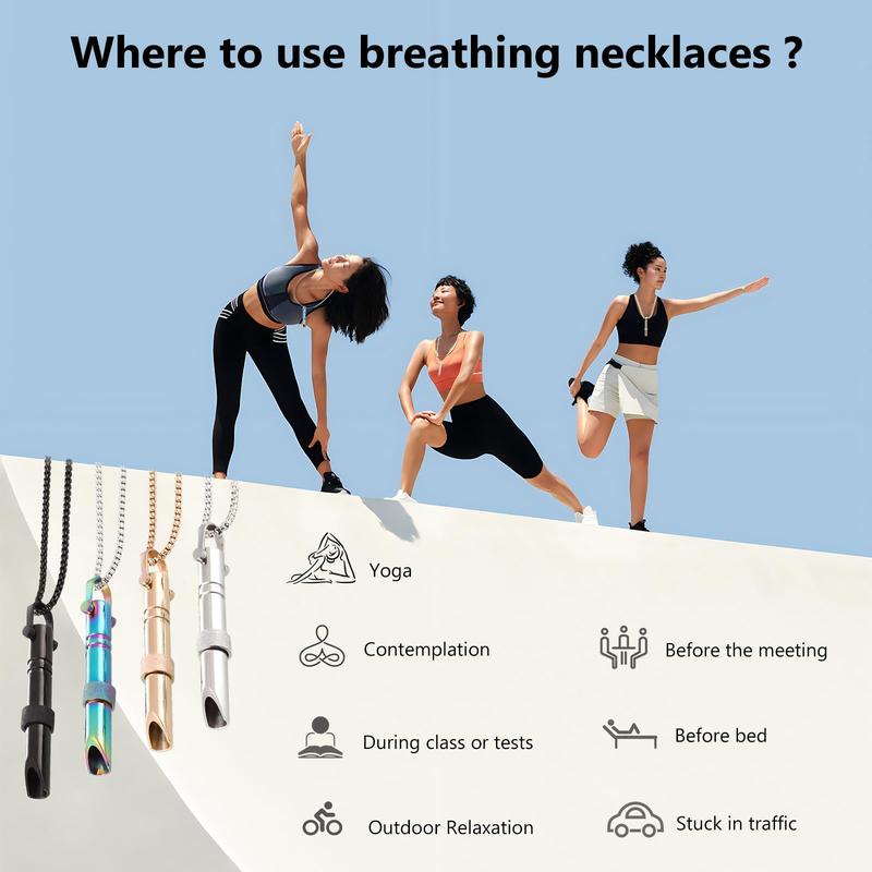 Breathing Necklace Stop & Quit Vaping Tools Fake Vape Inhalers Breathe Easy Necklace Anti Vapor Breathless Necklace Anxiety Relief Calm vaping Necklace