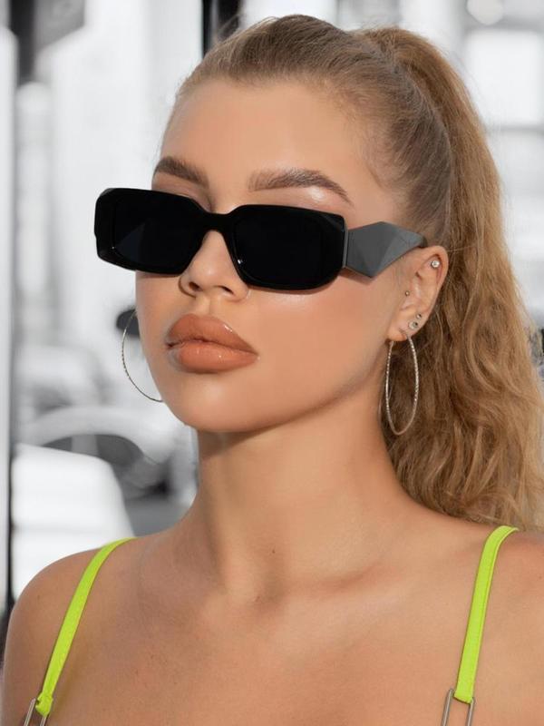 Plastic Square Frame Sunglasses As Gift, Minimalist Fashionable Sunglasses, Cool Versatile Sunglasses for Everyday Use