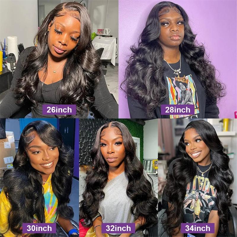 13x4 Lace Front Wig Human Hair 180% Density Body Wave Human Hair Lace Frontal Wigs For Women VIrgin Hair Wigs Bling Hair Princess for Influencer