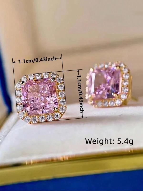 Fashion Elegant Rhinestone Decorated Stud Earrings, Luxury Jewelry, Casual Jewelry for Women, Trendy Accessories for Party and Daily Life