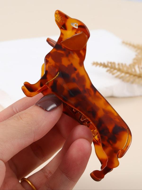 Cute Dog Shaped Hair Claw for Women for Gift, 2024 New Fashion All-match Hair Accessories, Trendy Accessories for Party and Daily Life