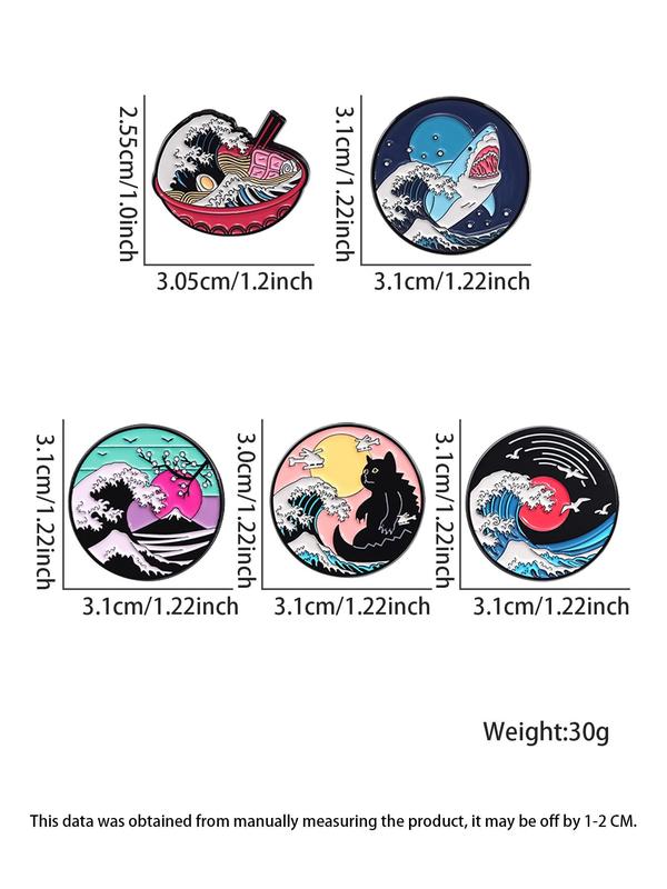 Cute Cartoon Landscape Series Brooch, Fashionable Clothes Accessories for Women & Men for Daily Clothing Decor, Trendy All-match & Exquisite Brooches for Birthday Gift