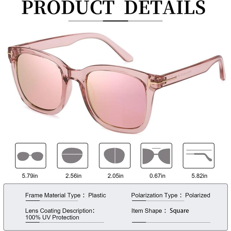 Myiaur Fashion Sunglasses for Women Polarized Driving Anti Glare UV400 Protection Stylish Design