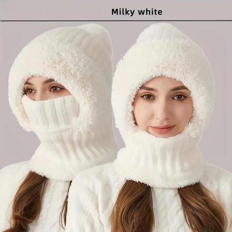 Winter Warm Knit Hat with Ear Cover, 1 Count Windproof Warm Hat for Outdoor Cycling, Sports & Outdoor Hats for Women & Men