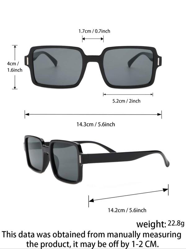 Unisex Vintage Square Frame Sunglasses, 2024 New Style Glasses Trends 2024 for Women for Everyday Use, Fashion Accessories for Outdoor Activities