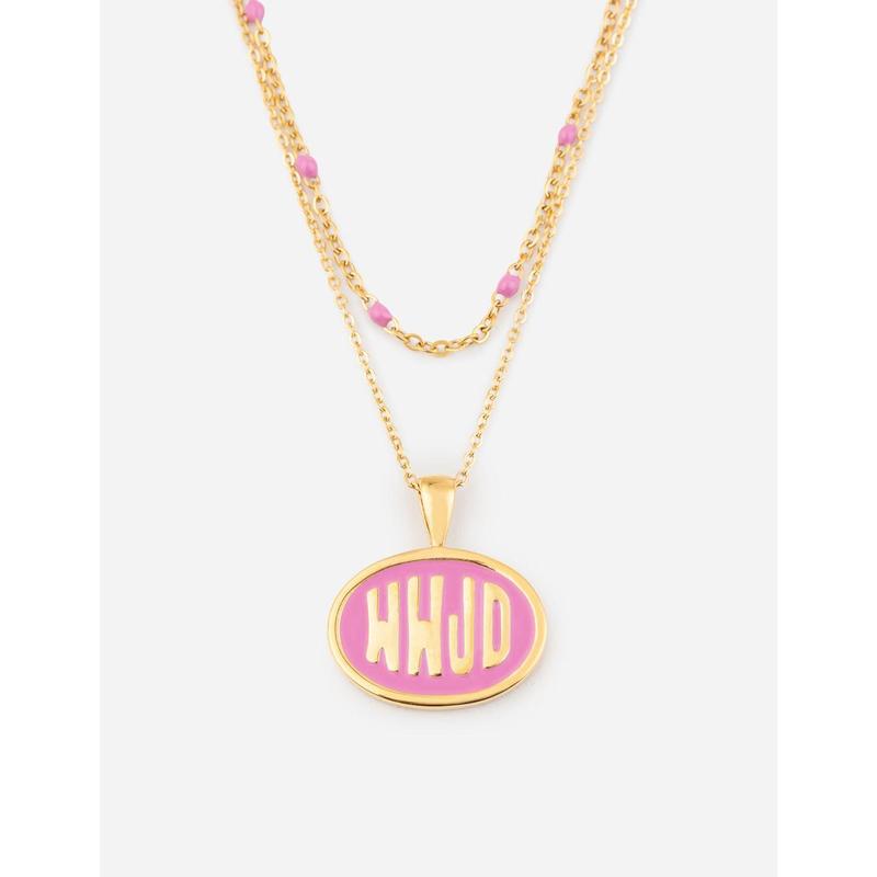 Pink WWJD Necklace Set