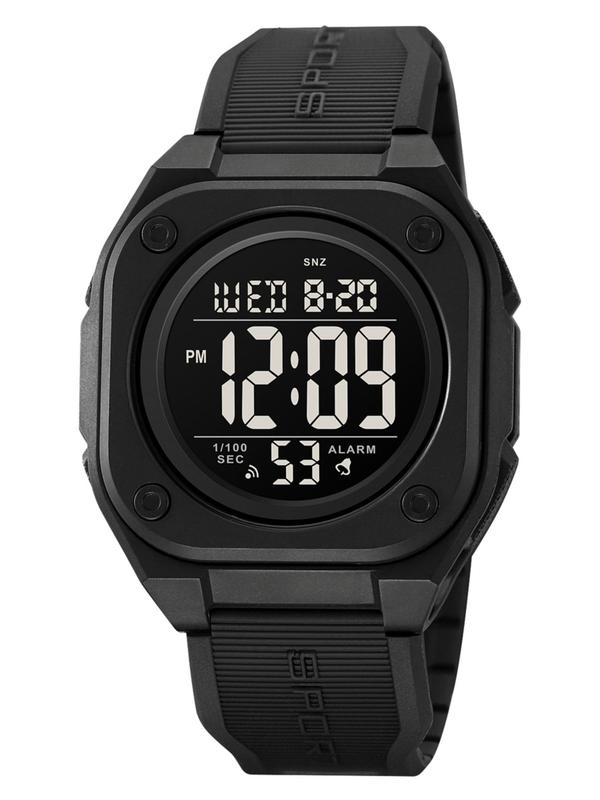 Men's Fashion Digital Watch, Casual Sporty LED Display Digital Watch with Alarm Mode, Waterproof Digital Watch for Men