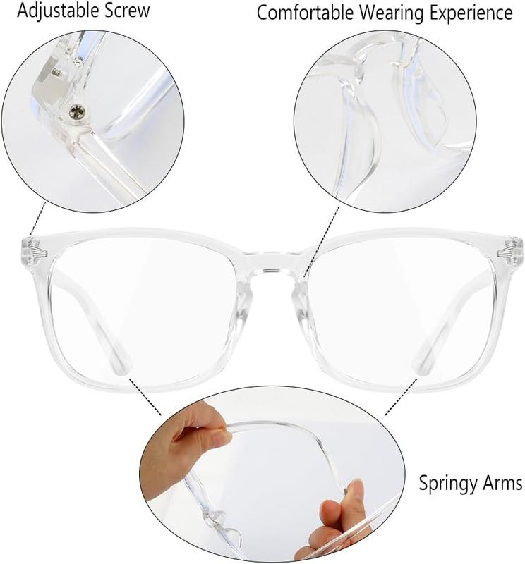 2024 New Design Fashion Glasses, Gaming Reading Working Glasses, Protect the Eyes, Transparent Glasses,Fashion and Light, Daily Decoration Matching, Suitable for Students' Daily use