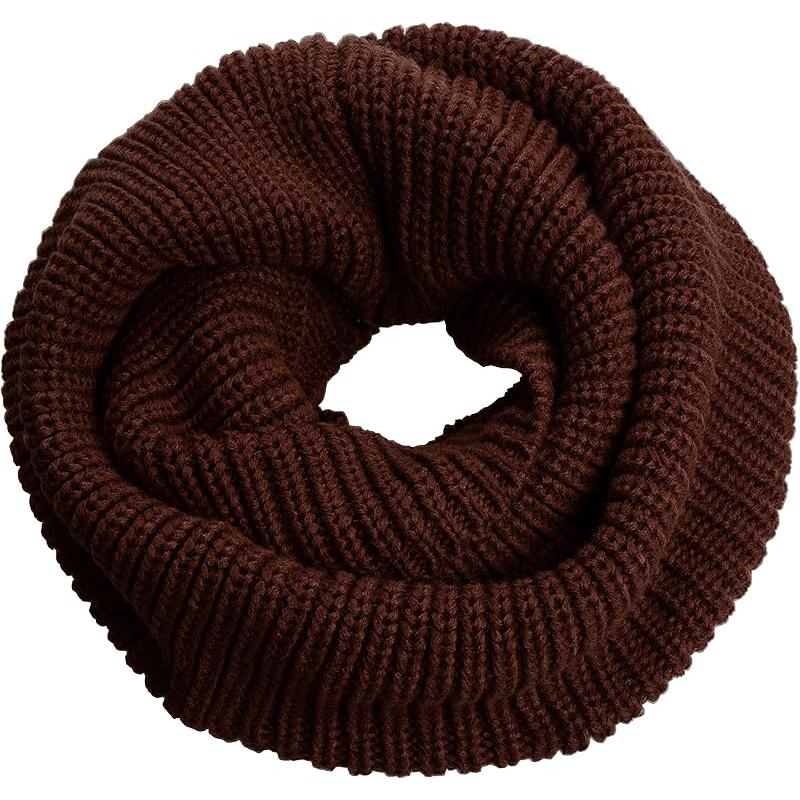 Womens Thick Ribbed Knit Winter Infinity Circle Loop Scarf