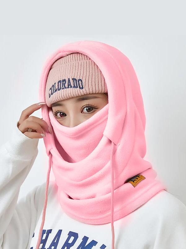 Unisex Street Trend Hooded Hat with Neck Gaiter, Hats for Women, 2 in 1 Trendy Versatile Hooded Hat, 2024 Trendy Balaclava Mask, All-match Y2k Cute Accessories for Fall & Winter Outfits 2024