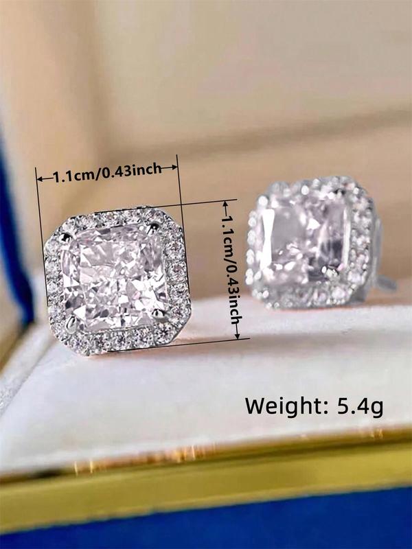 Fashion Elegant Rhinestone Decorated Stud Earrings, Luxury Jewelry, Casual Jewelry for Women, Trendy Accessories for Party and Daily Life