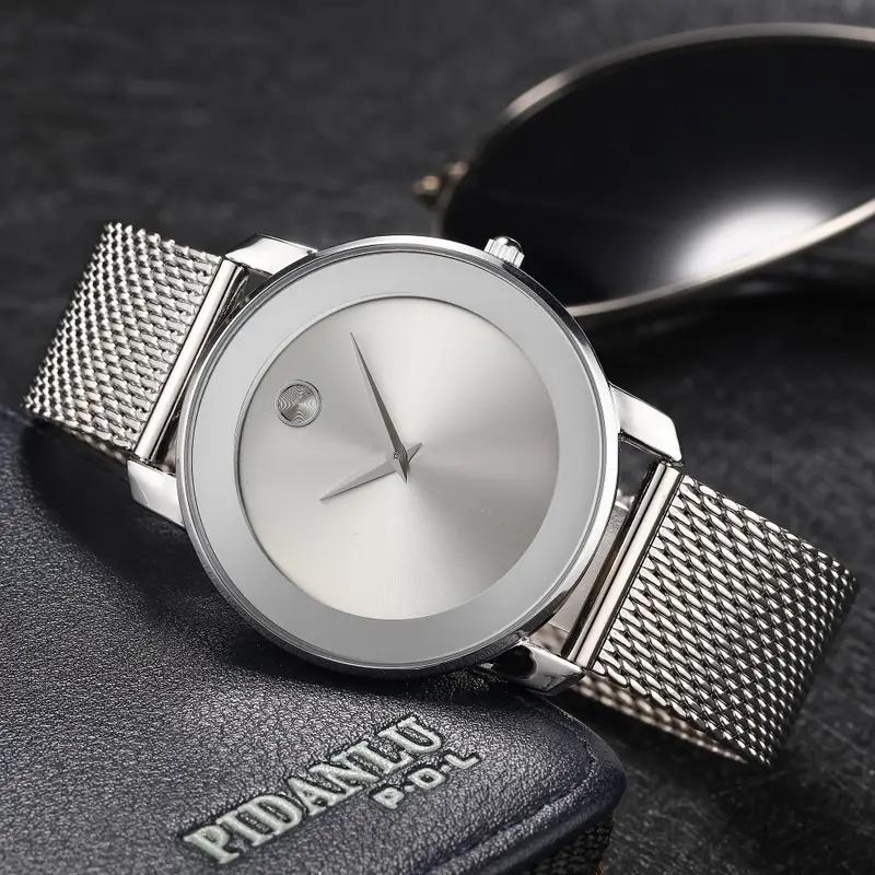 Elegant quartz watch Stainless steel strap Alloy hands Alloy women's case, waterproof, ultra-thin design, with mesh strap, gift wrap