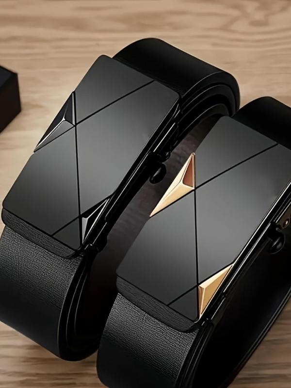 Men's Business Fashion Belt, Casual Adjustable Automatic Buckle Belt, Fashion Belt for Party, Daily Clothing Decor, Trendy All-match & Exquisite Belt for Gift