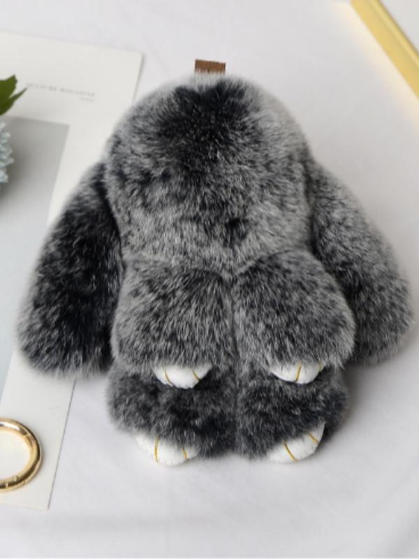 Cute Plush Rabbit Design Keychain, 2024 New Style Fashionable Plush Keychain for Women & Men, Keychain for Car, Key, Trendy All-match & Exquisite Keychain for Birthday Gift