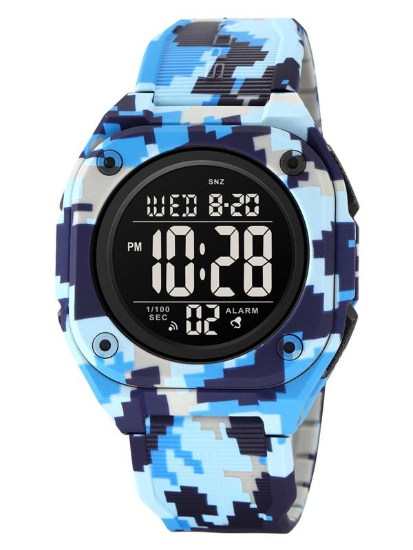 Men's Fashion Digital Watch, Casual Sporty LED Display Digital Watch with Alarm Mode, Waterproof Digital Watch for Men