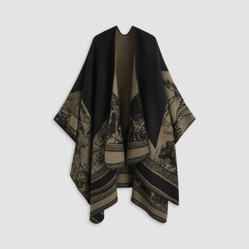 Cider [5 colors, One Size] Winter Warm All Printed Shawl