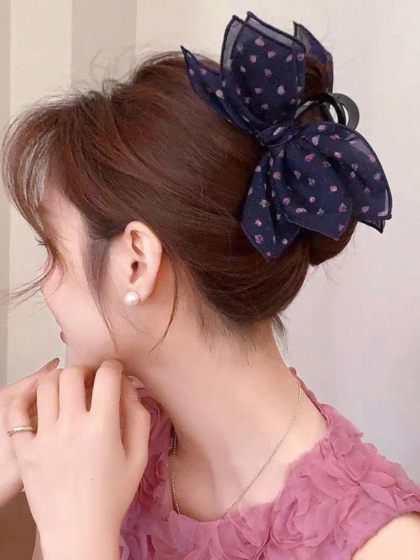 Women's Elegant Bowknot & Flower & Heart Design Hair Claw, Cute Trendy Hair Claw, Fashionable Hair Accessories for Daily & Party Decoration