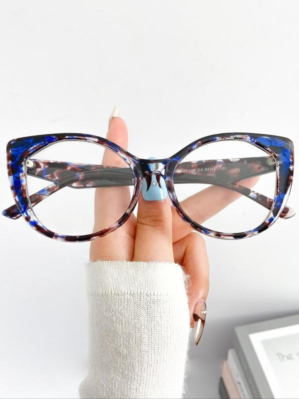 Unisex Colorblock Butterfly Frame Eyeglasses, Trendy Casual Eyeglasses for Everyday Use, Fashion Accessories for Outdoor Activities