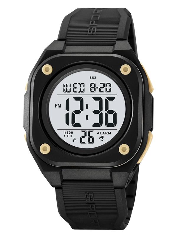 Men's Fashion Digital Watch, Casual Sporty LED Display Digital Watch with Alarm Mode, Waterproof Digital Watch for Men