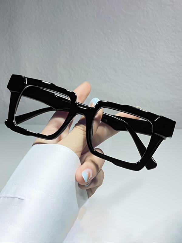 Women's Street Trend Square Frame Eyeglasses for Everyday Use, Trendy Candy Color Block Y2k Eyeglasses, Streetwear, Versatile Decorative Eyeglasses, Cool Female Accessories for Daily Use