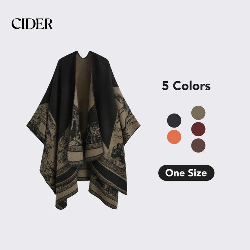 Cider [5 colors, One Size] Winter Warm All Printed Shawl