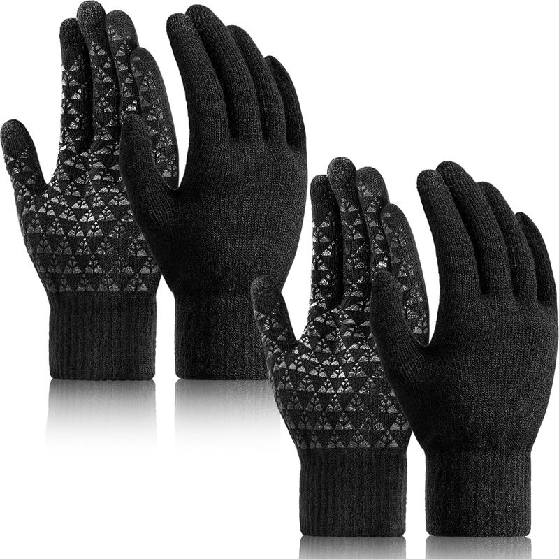 Winter Gloves for Men - Women Upgraded Touch Screen Cold Weather Thermal Warm Knit Glove