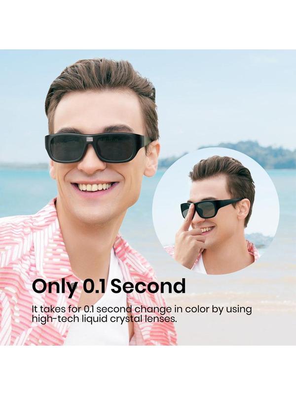 Smart Photosensitive Color-changing Polarized Sunglasses Back To School,  Designer Sunglasses, 2024 New Square Frame Fashion Glasses Trends 2024 for Women, Travel Accessories for Summer Vacation Wear, Fall Outfits, Fall Freshness