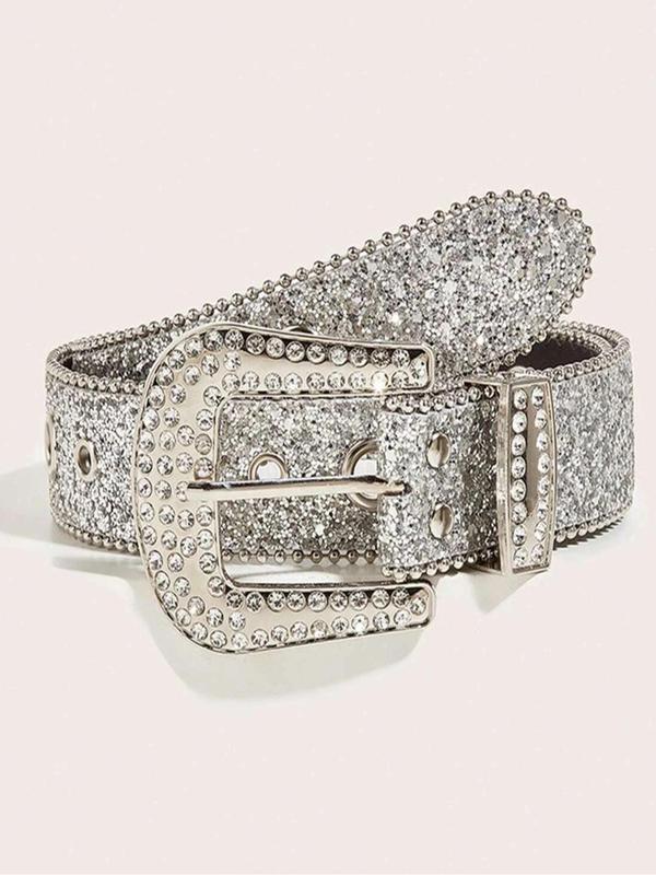 Women's Punk Style Rhinestone Belt,  Designer Belt, Fashionable Exquisite Belt for Daily Clothing Decoration, Y2k Trendy Belt for Women & Girls, Perfect for Party Clothing Decoration