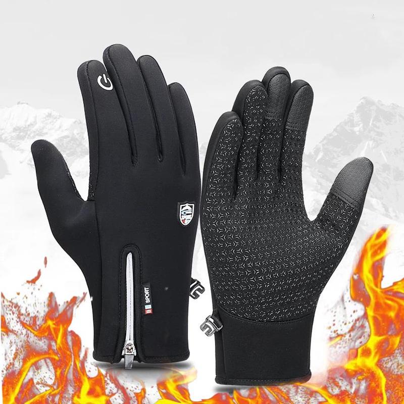 Winter Thermal Gloves, Waterproof Windproof Non-slip Touch Screen Gloves, Outdoor Running, Cycling, Driving Gloves for Men & Women, Christmas Gift